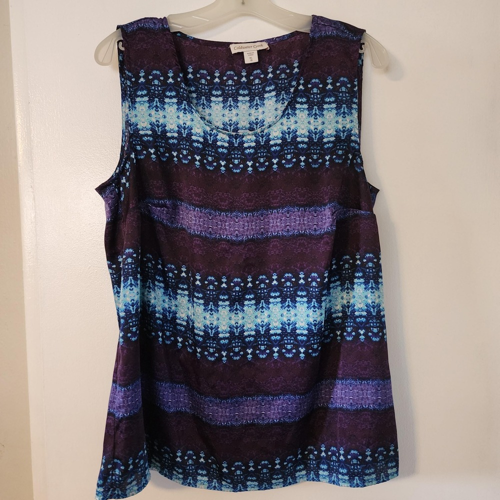 XL Purple and Blue Coldwater Creek Tank
